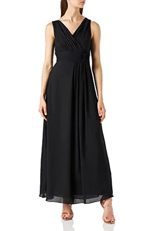 Swing Damen Maxi-Kleid mit Zierblume, Gr. 36