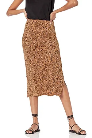 Amazon Damen Midirock aus Strick zum Hieinschlüpfen (erhältlich in Übergröße), , S