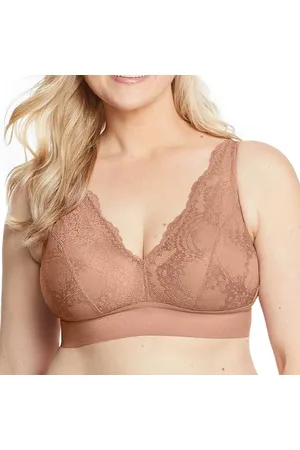 Glamorise Große Größen Plusgröße Bramour Lexington Plunge-Bralette mit Spitze ohne Bügel Nr. 7013