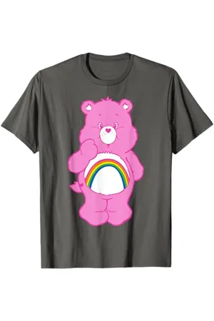Care Bears Cheer Bear Classic Vintage Rainbow Belly Badge T-Shirt