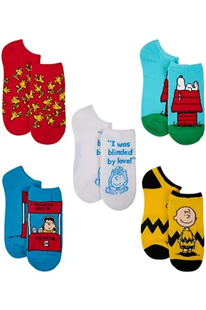 Peanuts Damen Snoopy 5 Pack No Show Lässige Socken, , 42-44.5 EU (10er Pack)