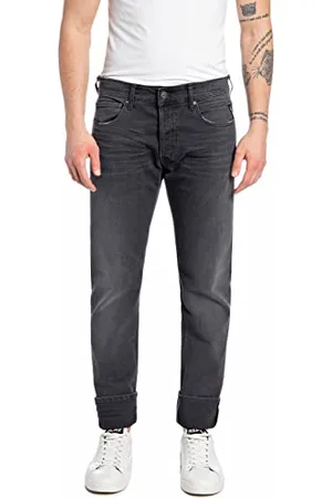 Replay Herren Jeans Grover Straight-Fit Bio, (Grau), 30W / 34L