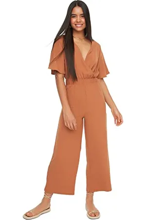 Trendyol Damen Chest Collar Jumpsuit Overall, , 34 EU