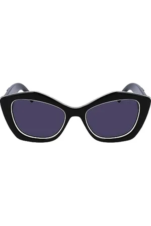 Karl Lagerfeld Damen Kl6127s Sonnenbrille, Schwarz/Weiß, Einheitsgröße