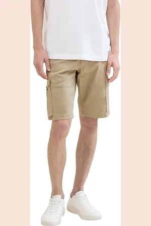 TOM TAILOR Herren Regular Fit Cargo Shorts, Chinchilla, 29