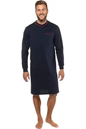 JP 1880 Herren große Größen Übergrößen Menswear L-8XL Nachthemd, Homewear, Uni, Langarm, bis Gr 8XL