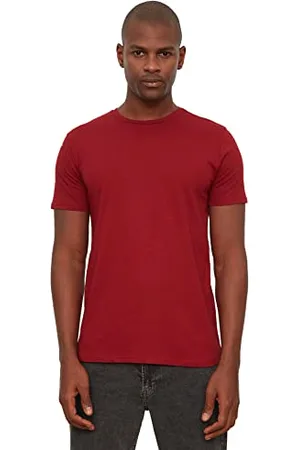 Trendyol Herren Basic Herren Slim Fit 100% Baumwolle Kurzarm Fahrrad T-Shirt, , S