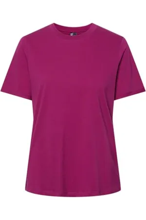 Pieces® Ria Short Folded Sleeve Essential T-Shirt Pcria Ss Fold Up Solid Tee Noos Bc, ,S