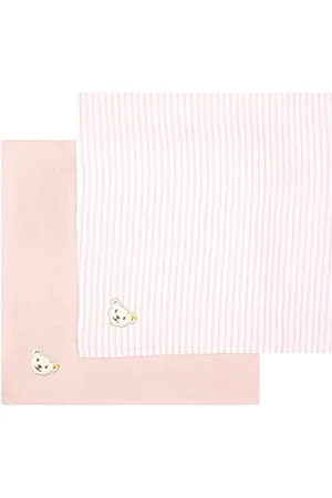 Steiff Unisex Baby set luiers Mullwindel 2er Pack GOTS, Rosa, Einheitsgröße EU