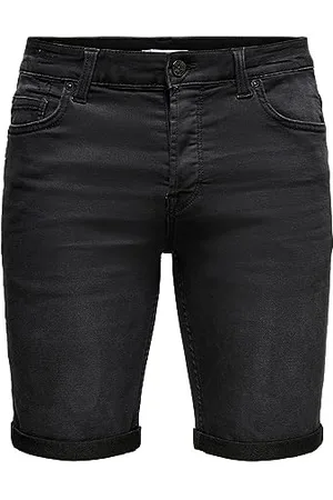 Only & Sons Herren ONSPLY REG BLK Jog SHT PK 8581 DNM NOOS Jeansshorts, , 4X-Large