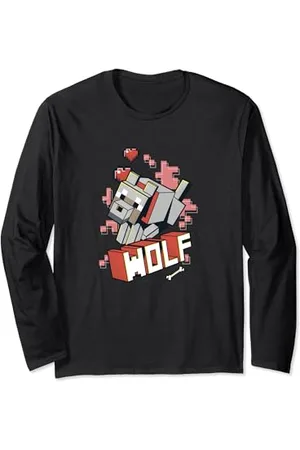 Minecraft Wolf Hero Love Langarmshirt