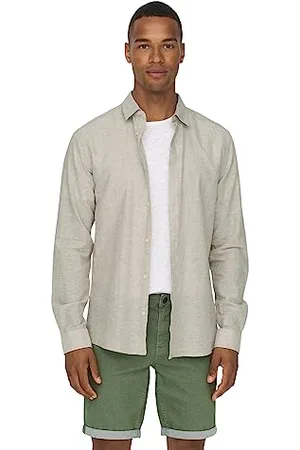 Only & Sons Herren Freizeit Hemd ONSCAIDEN - Slim Fit XS S M L XL XXL Grün, Größe:XS, Farbe: 22012321
