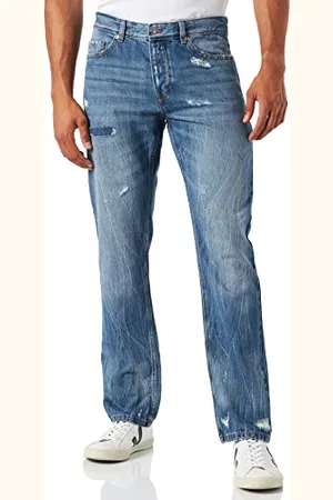 Benetton Hose 4AW757B88, Hellblau 908, 31 Herren