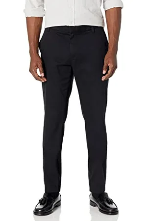 Amazon Herren Faltenresistente Stretch-Chinohose mit schmaler Passform und flacher Vorderseite, , 28W / 30L