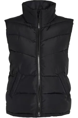 Noisy May Puffer Weste Wattierte Stepp Übergangsjacke ohne Kapuze Basic ohne Ärmel NMDALCON, Farben: ,Größe Damen:S