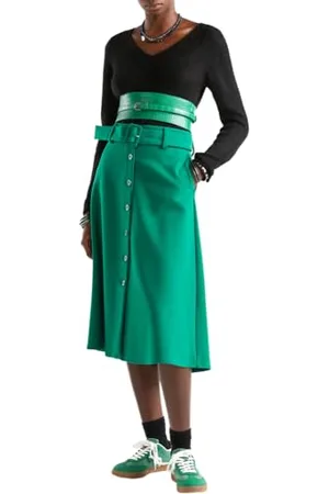 Benetton Damen Gonna 49HHD001V Rock, Verde Bosco 1U3, 38