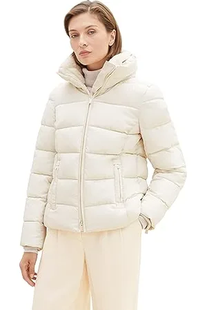 TOM TAILOR Damen 1037564 Steppjacke mit Stehkragen, 27469-smooth Light Sand, M
