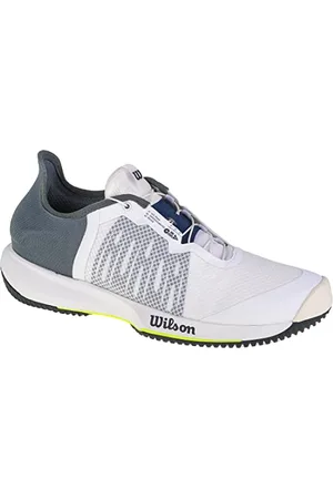 Wilson Herren Tennisschuhe, KAOS RAPIDE, Weiß/Grau/Grau, 44 2/3, Für alle Bodenbeläge, Alle Spielertypen, WRS327040E100