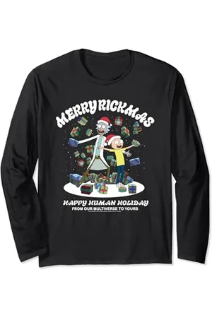 Rick and Morty Christmas Merry Rickmas Dark Langarmshirt