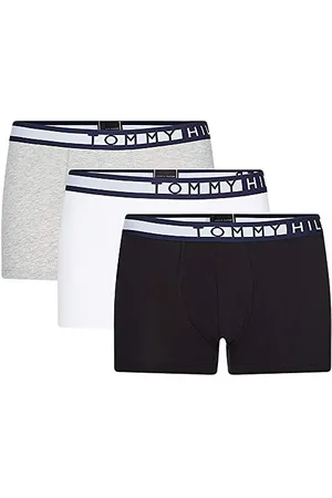 Tommy Hilfiger Herren Boxershorts Trunks Unterwäsche, Blau (Pvh Black/Pvh White/Grey Heather), S
