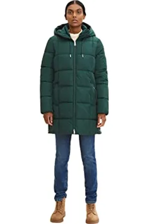 TOM TAILOR Damen Lange Pufferjacke aus recyceltem Polyester 1026998, , XXL