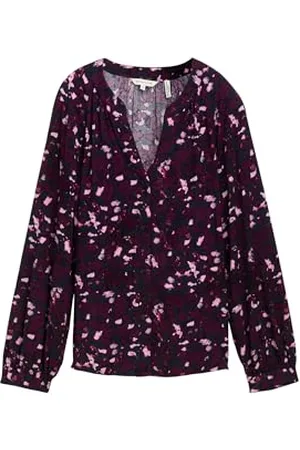 TOM TAILOR Damen Bluse mit Muster aus Viskose, , 42