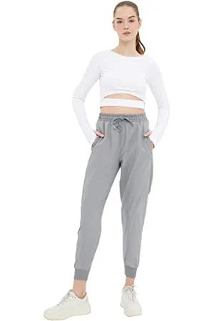 Trendyol Damen Parachute Fabric Detailed Loose Jogger Sports Knitted Tracksuit Sweatpants, , M EU