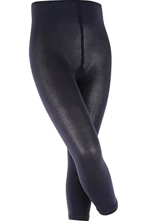 Falke Unisex Kinder Leggings Cotton Touch K Le Baumwolle einfarbig 1 Stück, Blau Dark Navy 6370, 80-92