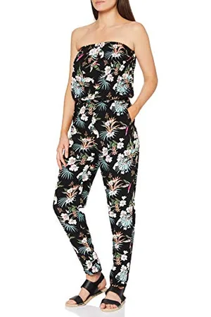 Urban classics Damen Kvinders viskose bandeau jumpsuit Overall, , XL EU