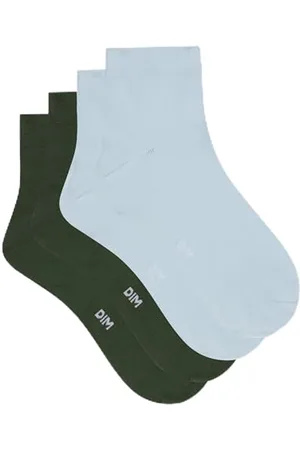Dim Socken Skin Weich Damen x2, Grün/Blau, One Size