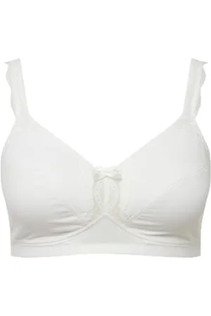 Ulla Popken Damen Soft-Bra, Wireless, Cotton & Lace BH, , 100C