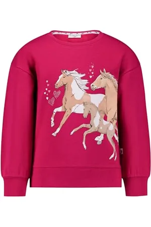 Salt & Pepper Mädchen Sweatshirt mit Pferdeprint und Pailetten