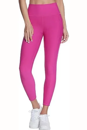 Skechers Damen GOFLEX Rib FL HW Legging Jogginghose Damen, Pink