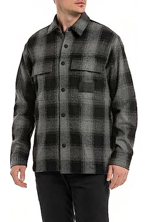 Replay Herren Hemd Langarm Kariert, (Mehrfarbig), XL