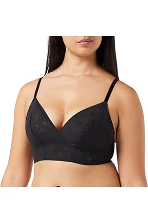 Sloggi Damen ZERO Lace 2.0 Longline Bra Bügelloser BH, Black, XS
