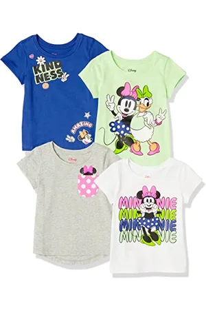Amazon Disney | Marvel | Star Wars | Frozen | Princess Mädchen Kurzärmelige T-Shirts, 4er-Pack, , 8 Jahre