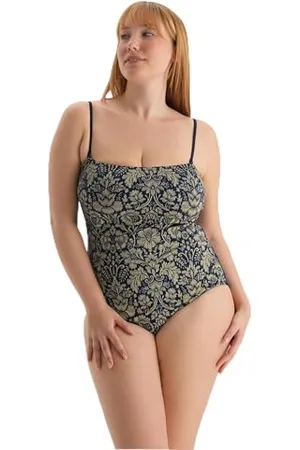 Dagi Damen Fashion Knitted Non-wired Minimizer Full-cup Removable Strap One Piece Swimsuit, , 38 EU