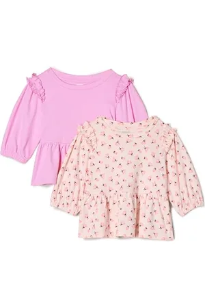Amazon X Sofia Grainge Baby Mädchen Strickoberteil mit 3/4-Ärmeln, 2er-Pack, , 6-9 Monate