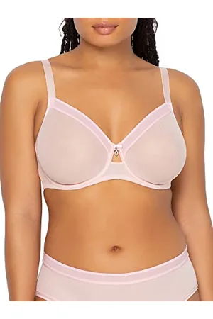 CURVY COUTURE Damen Sheer Mesh Full Coverage Unlined Underwire Bra BH mit voller Abdeckung, Durchsichtig, , 95D