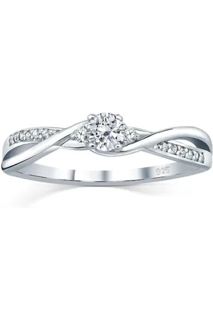 Silvego – FNJR085sw - Verlobungsring aus 925 Sterling Silber mit Swarovski Zirconia