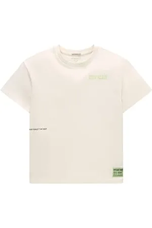 TOM TAILOR Jungen Kinder T-Shirt mit Print 1034994, Weiß, 140