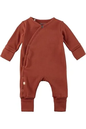 Sterntaler Playsuit Rippjersey - Unisex Baby Einteiler in Wickeloptik - Langarm Overall seitlich und im Schritt zum Knöpfen - Neugeborenen Strampler - Kratzschutz Umschlagbündchen, , Größe 56