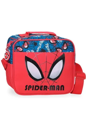 Marvel Disney, Spiderman Authentic, Kulturbeutel, Federmäppchen, aus Polyester, verstellbarer Schultergurt von Joumma Bags, , Umhängetasche