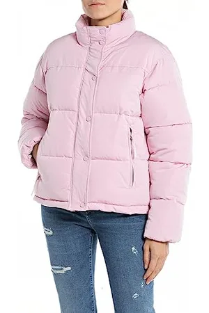 Replay Damen Steppjacke ohne Kapuze, (Rosa), XS