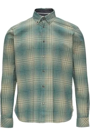 QS by s.Oliver Regular Fit: Hemd aus Baumwollstretch mit Button-Down-Kragen helles beige M