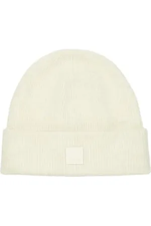Marc O’ Polo Marc OߴPolo Denim Damen Strickmütze aus Woll-Mix Beanie, Weiß , One Size