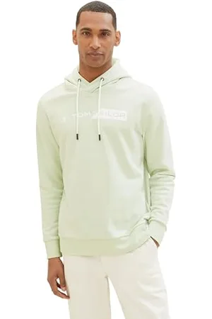 TOM TAILOR Herren Hoodie Sweatshirt mit Logo-Print, , S