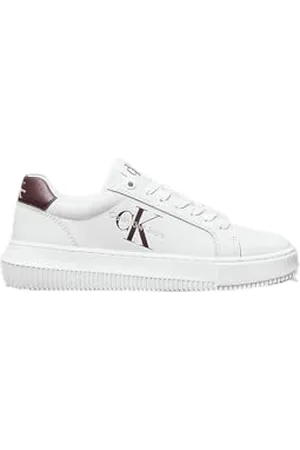 Calvin Klein Jeans CHUNKY CUPSOLE MONO LTH WN Turnschuhe Damen, Weiß (Bright White/Andorra), 37 EU