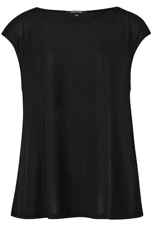 Comma, T-Shirt mit Rippstruktur