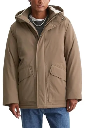 Marc O’ Polo Marc OߴPolo Denim Herren Winterjacke mit Kapuze wasserabweisend, Schwarz , S